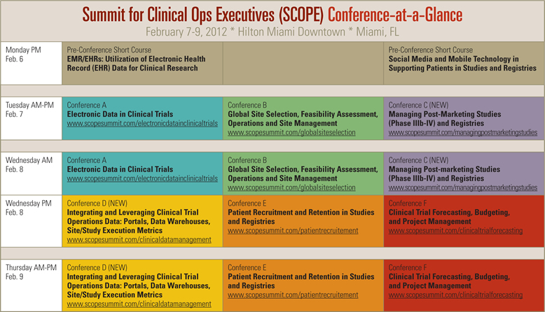 2012 Conference At A Glance